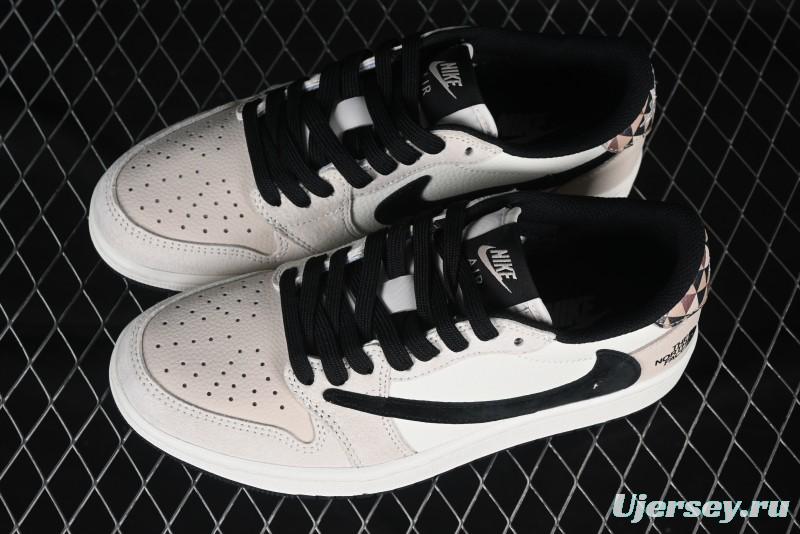 Nike Travis Scott x Fragment Design x Air Jordan 1 Low OG SP AJ1 Low Top Casual Sneakers - DM7866-102