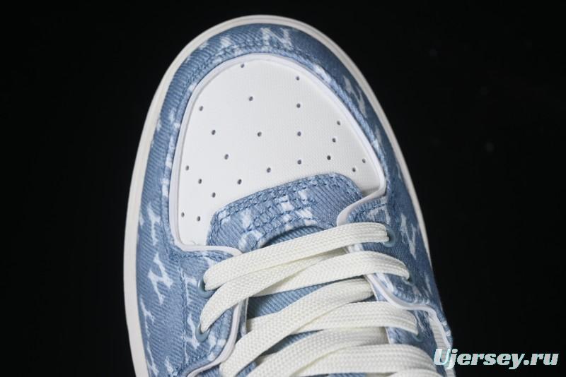 New York Yankees Chunky Liner Mid Denim Monogram Sandals with Thick Sole - 3ASXS015N50BLS