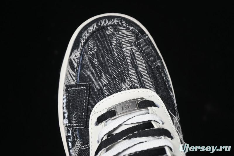 Nike Air Force 1 '07 Low "Black Jeans" Graffiti Casual Sneakers - FB0607-660