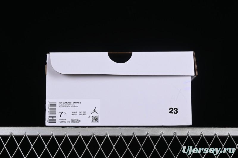 Nike Air Jordan 1 Low AJ1 Khaki Pink Low-Top Lifestyle Basketball Shoes - FQ1925-100