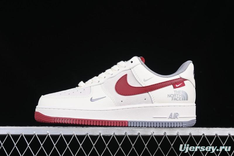 Nike Air Force 1 '07 Low The North Face Collaboration Beige Red Casual Sneakers - DM6688-047
