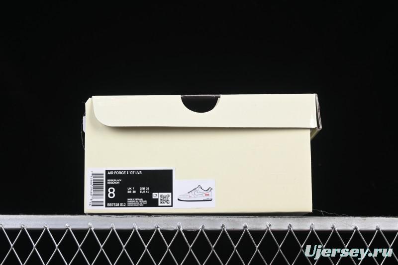 Nike Air Force 1 '07 Low Supreme Collaboration Casual Sneakers with Full-Length Air Cushion - BB7518-012