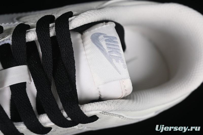 Nike SB Dunk Low Stussy Collaboration Barcode Embroidery Grey Hook Anniversary Custom Low-Top Casual Skate Shoes - DJ2024-054