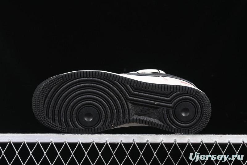 Nike Air Force 1 '07 Low Supreme Collaboration - Beige Red Lace-Up Low-Top Casual Sneakers SJ1198-104