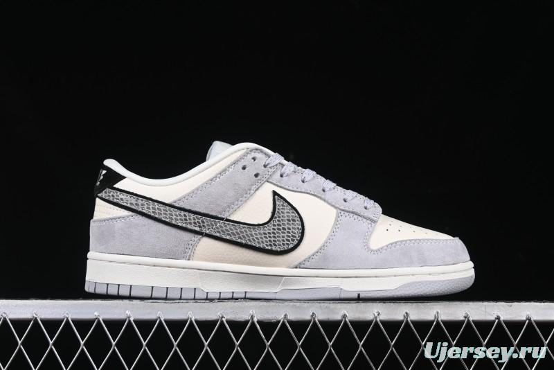 Nike SB Dunk Low The North Face Year of the Snake Grey White Grey Swoosh Anniversary Custom Low-Top Casual Skate Shoes - KK1333-019