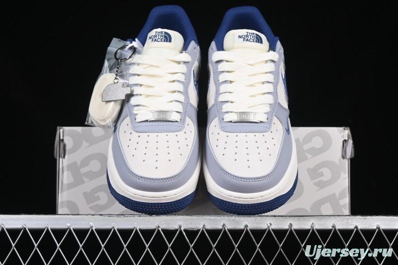Nike Air Force 1 '07 Low The North Face x CDG Blue Double Swoosh Casual Sneakers - DM6688-019