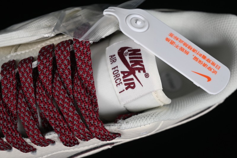 Nike Air Force 1 '07 Low Classic Burgundy Mini Swoosh Starry Sky Low-Top Casual Sneakers - MJ0319-025