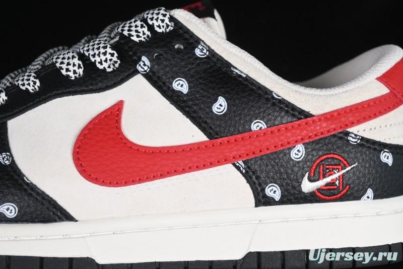 Nike SB Dunk Low Edison Chen Collaboration Graffiti Red Swoosh Anniversary Custom Low-Top Casual Skate Shoes - DJ2024-101