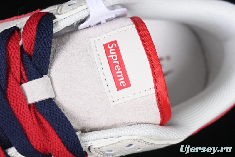 Nike SB Dunk Low Supreme Collaboration Year of the Snake Limited Edition Red Snake Print Anniversary Custom Low-Top Casual Sneakers - XS1086-015