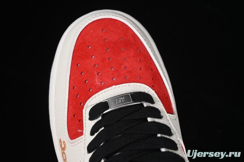 Nike Air Force 1 '07 Low The North Face Collaboration Year of the Snake Limited Edition Golden Snake Design Low-Top Casual Sneakers - DM6688-028