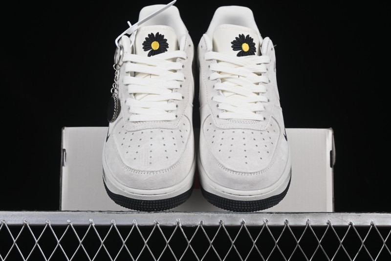 Nike Air Force 1 '07 Low Grey Pig Suede Graffiti Casual Sneakers - DF0188-035