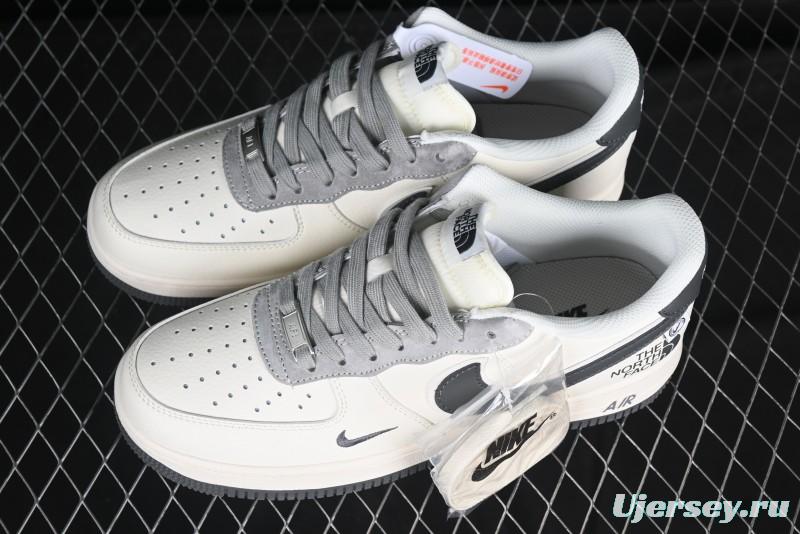 Nike Air Force 1 '07 Low The North Face Collaboration Beige Grey Check Grey Outsole Casual Sneakers - XZ6188-191