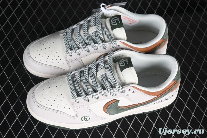 Nike SB Dunk Low Gucci Collaboration Anniversary High-End Custom Low-Top Casual Sneakers - DM6868-026
