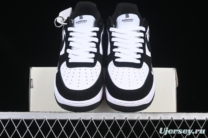 Nike Air Force 1 '07 Low Burberry Collaboration Black White Cow Print Casual Sneakers - DF0188-029