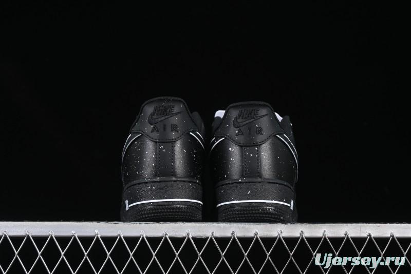 Nike Air Force 1 '07 Low 2D Anime Theme Black White Splatter Casual Sneakers - CK0316-059