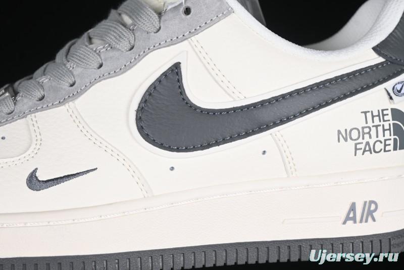 Nike Air Force 1 '07 Low The North Face Collaboration Beige Grey Check Grey Outsole Casual Sneakers - XZ6188-191