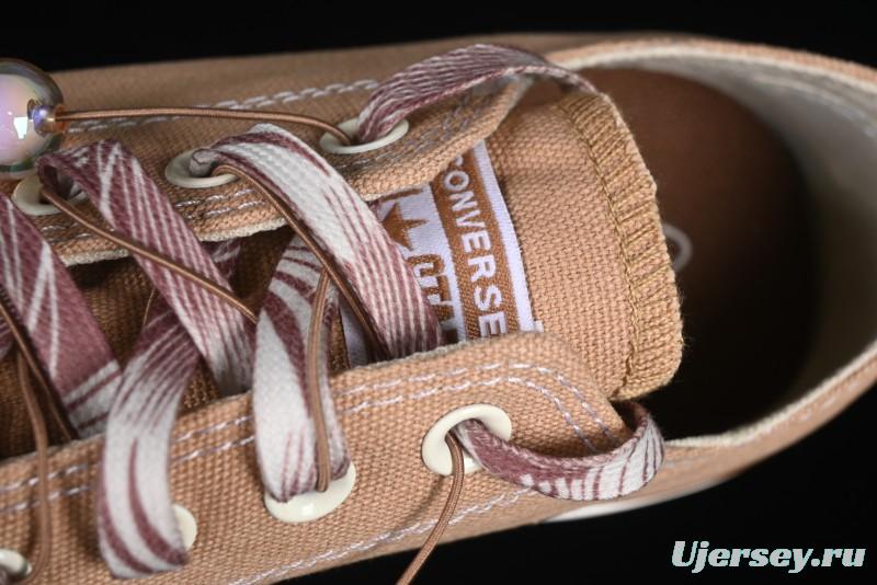 Converse All Star Platform Sneakers in Coffee Bean Milk Tea Color with OrthoLite Insole and Thick Sole for Height Boost - A11619C