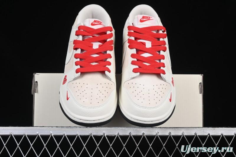 Nike SB Dunk Low Comme des Garcons Play Heart White Anniversary Custom Low-Top Casual Skate Shoes - DJ2024-052