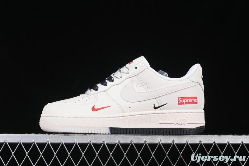 Nike Air Force 1 '07 Low Supreme Collaboration Casual Sneakers with Dual-Color Sole - XZ6188-017