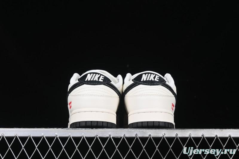 Nike SB Dunk Low Supreme Collaboration - Beige Brown Anniversary High-End Custom Low-Top Casual Skate Shoes - XS1086-003