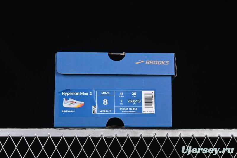 Brooks Hyperion Max 2 Cushioned Racing Marathon Running Shoes - 1104341D443