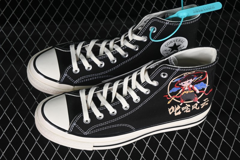 Converse Chuck 1970s High-Top Casual Canvas Sneakers with Classic Graffiti Limited Edition Three-Star Logo - 162050C