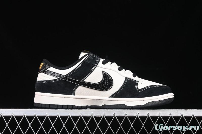 Nike SB Dunk Low Supreme Year of the Snake Limited Edition Black Snake Print Low-Top Casual Sneakers - XS1086-016