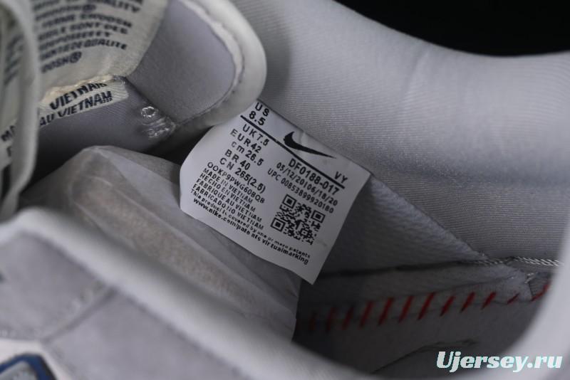 Nike Air Force 1 '07 Low Stussy Collaboration Grey Blue Pig Bear AF1 Low Top Casual Sneakers - DF0188-017