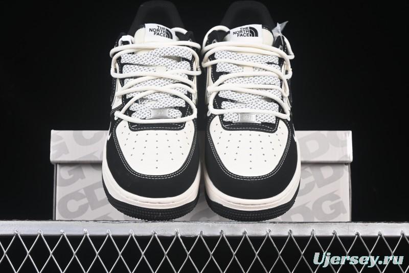 Nike Air Force 1 '07 Low The North Face Collaboration Suede Black Drawstring Casual Sneakers - SJ1198-101