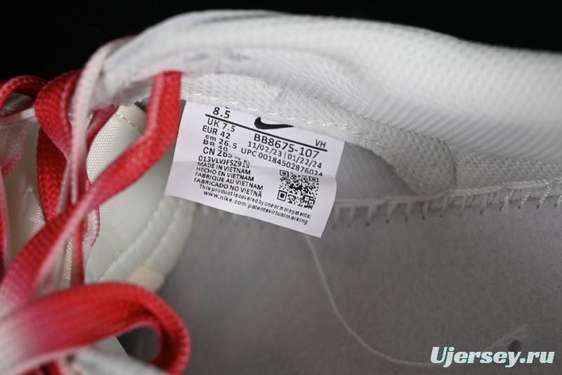 Supreme x Nike SB Dunk Low Anniversary Custom White Red Colorway Low-Top Casual Skate Shoes - BB8657-107