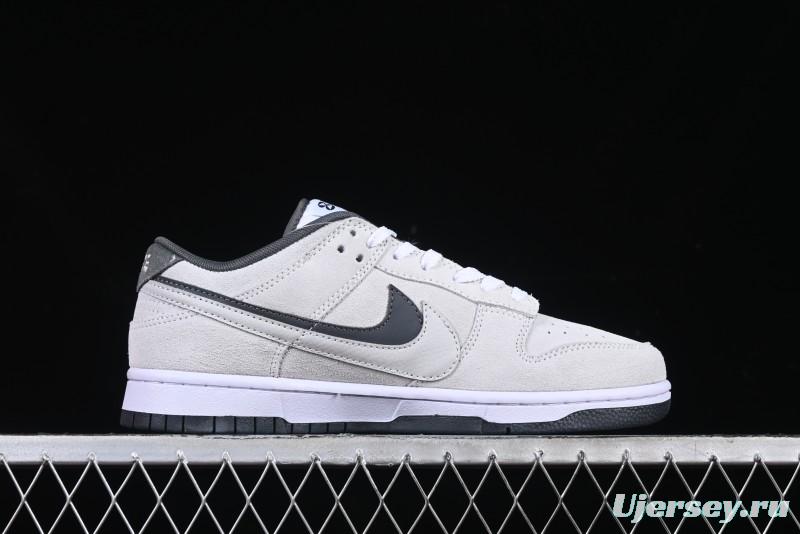 Nike Dunk Low 85 Double Swoosh White Grey SB Low Top Casual Skate Shoes - HV1800-101