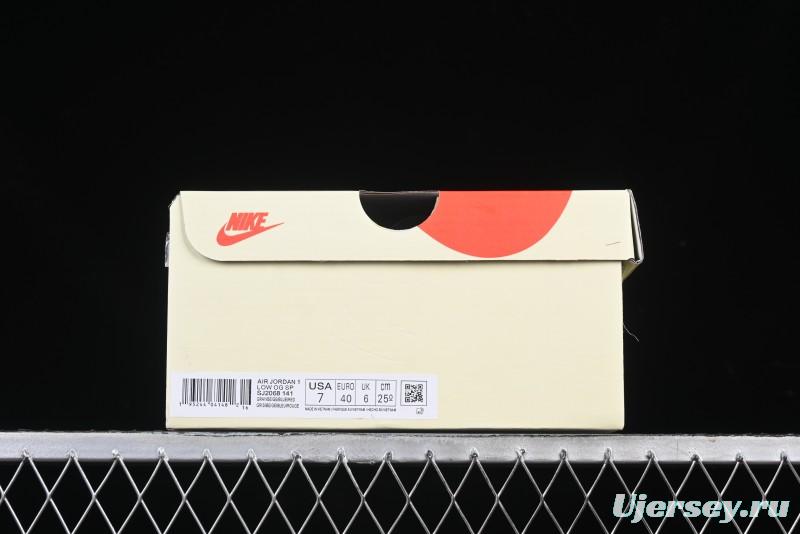 Nike Travis Scott x Fragment Design x Air Jordan 1 Low OG SP AJ1 Retro Sneakers - SJ2068-141