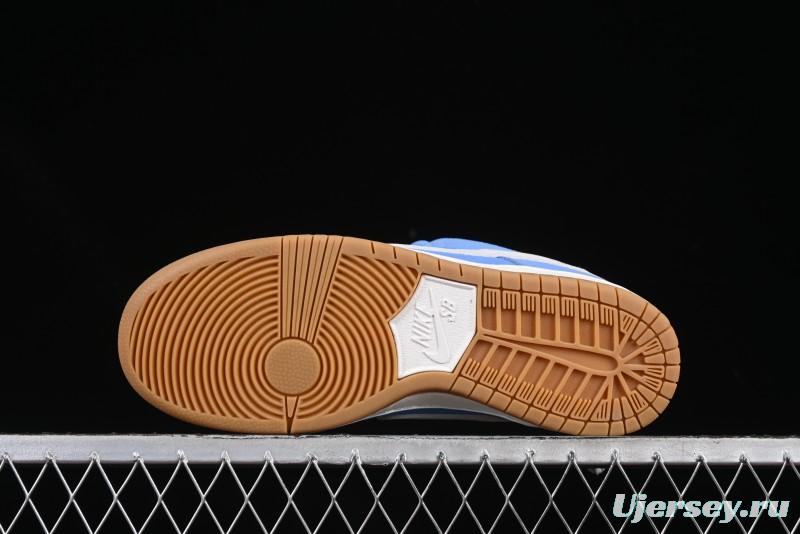 Nike SB Dunk Low Pro ISO Skateboarding Shoes in University Blue with White Swoosh - FJ1674-401