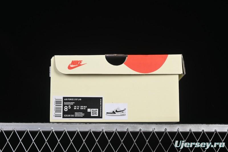Nike Air Force 1 '07 Low Stussy Collaboration Black Grey Patchwork Low-Top Casual Sneakers - XZ6188-363