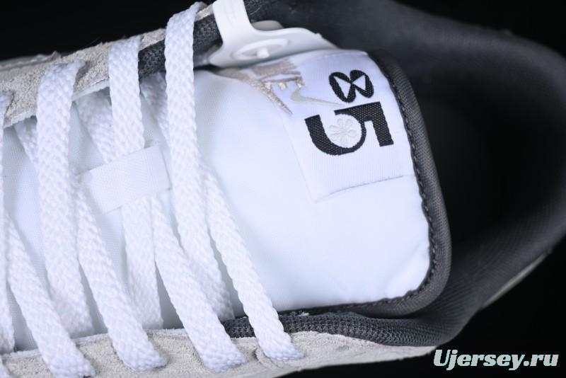 Nike Dunk Low 85 Double Swoosh White Grey SB Low Top Casual Skate Shoes - HV1800-101