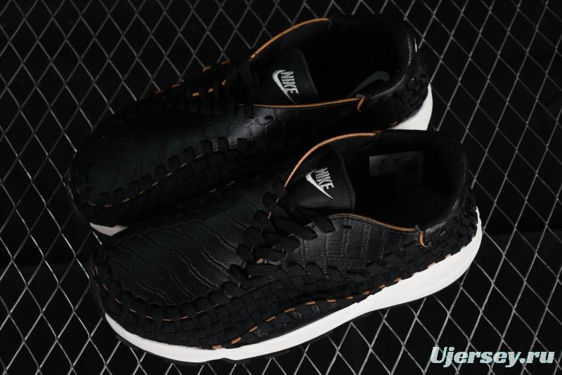 Nike Air Footscape Woven Asymmetrical Woven Slip-Resistant Low-Top Lifestyle Sneakers - FQ8129-010