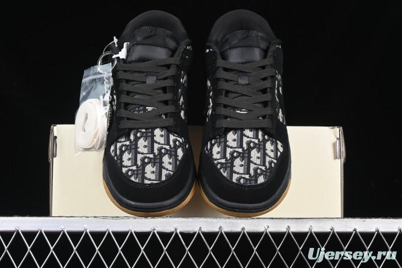 Nike SB Dunk Low APE Collaboration - Camouflage Black Swoosh Anniversary Custom Low-Top Casual Sneakers - KK1333-017