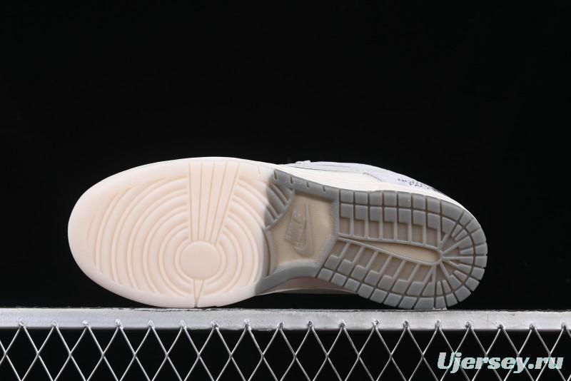 Nike SB Dunk Low The North Face Graffiti Grey Check Anniversary Customized Low-Top Casual Skate Shoes - DM6868-017