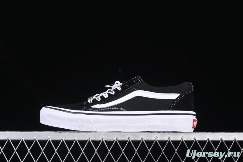 Vans Premium Old Skool Classic Black & White Low-Top Skate Shoes - VN000ZD4Y28