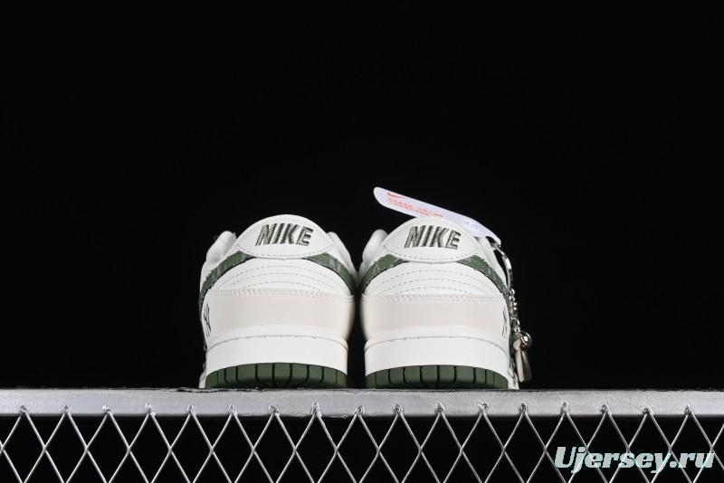 Nike SB Dunk Low MLB Collaboration - Green Denim Anniversary Custom Low-Top Casual Skate Shoes - DQ1098-345
