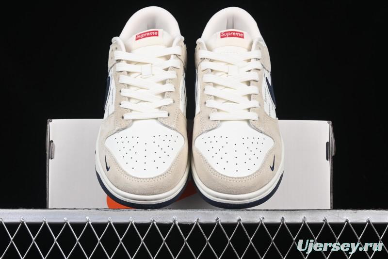Nike SB Dunk Low Supreme Collaboration - Cream Coffee Anniversary High-End Custom Low-Top Casual Skate Shoes - AG3702-850