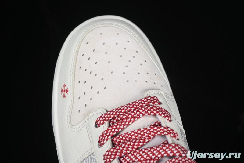 Nike SB Dunk Low Year of the Snake Limited Edition Auspicious Clouds Red Hook Anniversary Custom Low-Top Casual Skate Shoes - DJ2024-094