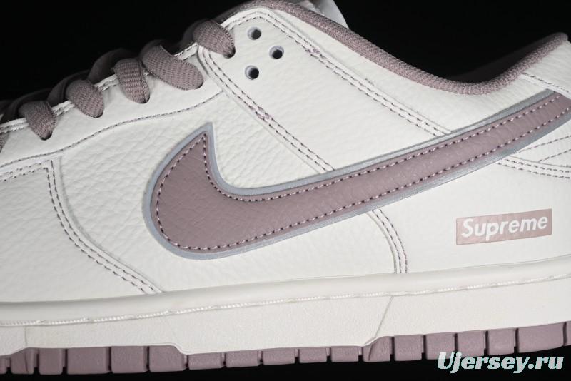 Nike Supreme SB Dunk Low Custom High-End Casual Skateboarding Shoes with Light Pink Colorway - RM2308-331