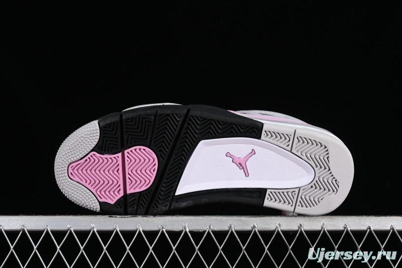 Nike Air Jordan 4 Retro "Orchid" Sneakers with Suede Upper and Cement Grey Accents - AQ9129-501