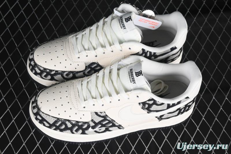 Nike Air Force 1 '07 Low Dior Collaboration Black Pattern Low-Top Casual Sneakers - DF0188-028