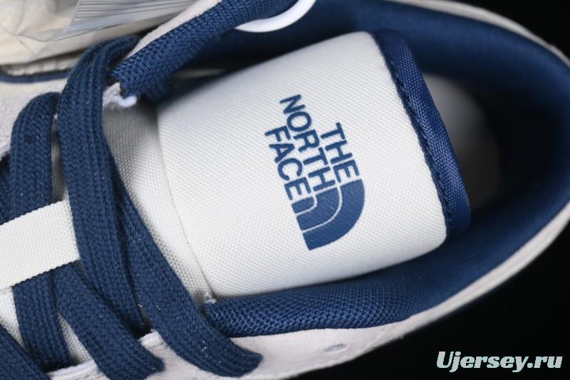 Nike Air Jordan 1 Low AJ1 The North Face Collaboration - Grey Pigskin Blue Sole Retro Basketball Shoes DM9188-011