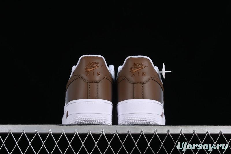 Nike Air Force 1 '07 Low Custom Anime Theme Gradient Brown Swoosh Casual Sneakers - FN0366-103