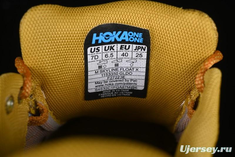 HOKA ONE ONE Skyline-Float X Dynamic Series Comfortable Cushioned Anti-Slip Low-Top Running Shoes - 1153350 GLDO