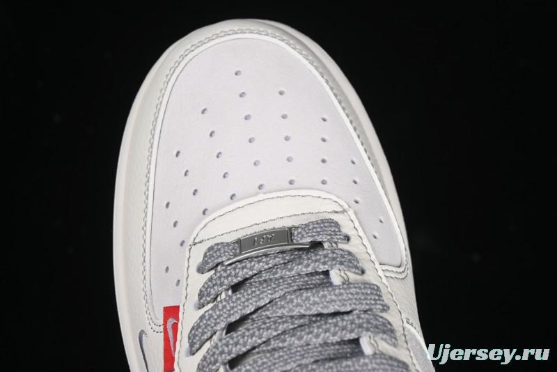 Nike Air Force 1 '07 Low The North Face Collaboration Beige Grey Red Label Casual Sneakers - BB7518-009