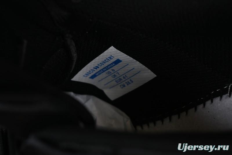 Choco Concert Leather Round Square Asymmetric Fashion Sneakers Black - AJE5